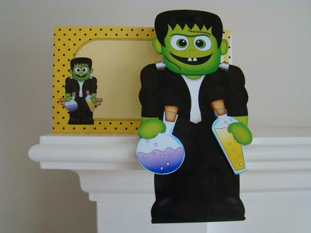 3D on the Shelf Card Kit - Little Halloween Monster Frankie by Beverly Carmichael