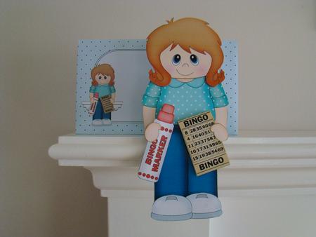 3D on the Shelf Card Kit - Little Bingo Player Belinda by Beverly Carmichael
