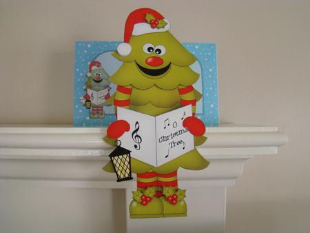 3D on the Shelf Card Kit - Little Singing Christmas Tree by Beverly Carmichael