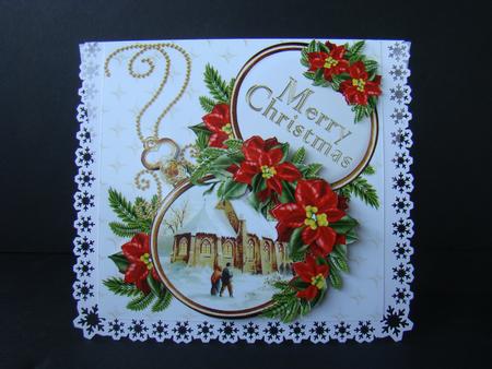8x8 a Vintage Christmas Pocket Watch Scene Mini Kit by Beverly Carmichael