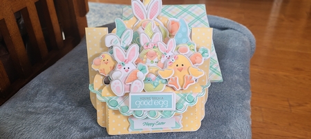 Spring Gnome Easter 3D Shelf Card with Card Box by Beverly Johnston