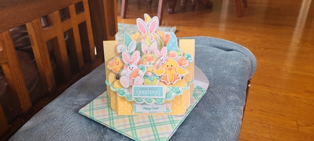 Spring Gnome Easter 3D Shelf Card with Card Box by Beverly Johnston