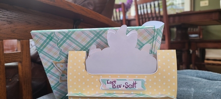 Spring Gnome Easter 3D Shelf Card with Card Box by Beverly Johnston