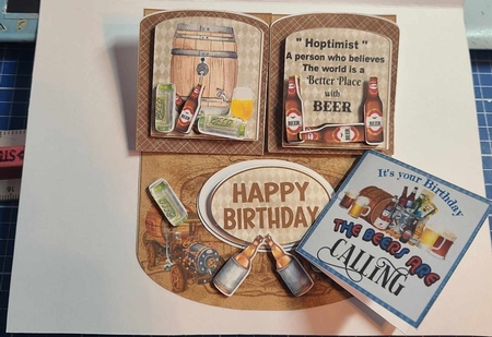 Birthday Beer double easel mini kit by Beverly Johnston