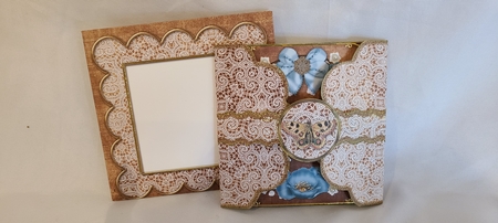 Chocolate Teal 40 Poppy 3D Scallop Wrap Card Kit by Beverly Johnston