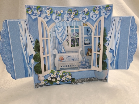 3D Room with a View - Sweet Dreams New Baby Boy by Beverly Johnston