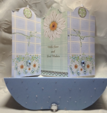 Pastel Green Floral Trifold by Beverly Johnston