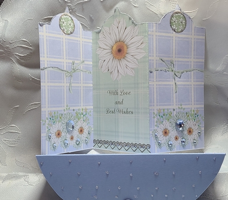 Pastel Green Floral Trifold by Beverly Johnston