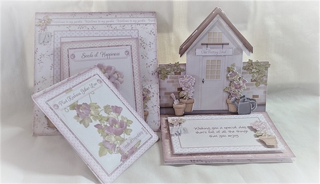 Pottering in My Garden Over the Top Easel Card Kit by Beverly Johnston