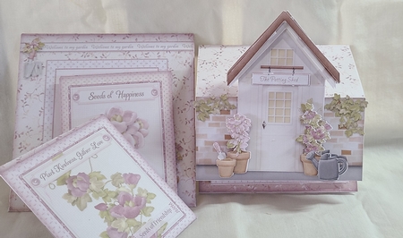 Pottering in My Garden Over the Top Easel Card Kit by Beverly Johnston