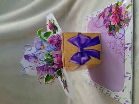 POP UP 3D BOX CARD KIT - OH MY! LILACS, ROSES, LILY OF THE VALLEY, FLORALS by Beverly Johnston