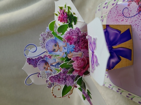 POP UP 3D BOX CARD KIT - OH MY! LILACS, ROSES, LILY OF THE VALLEY, FLORALS by Beverly Johnston