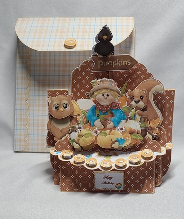 Pumpkin Patch 3D Shelf Card Kit with Card Box by Beverly Johnston