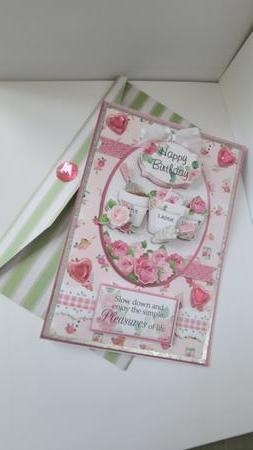 Simple Pleasures Various sentiments Floral card front by Beverly Johnston