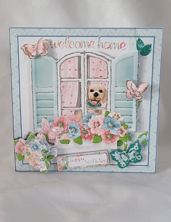 Welcome Home Dog At The Window by Beverly Johnston
