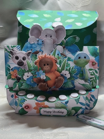 Jungle Animals 3D Shelf Card Kit by Beverly Johnston