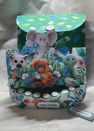 Jungle Animals 3D Shelf Card Kit by Beverly Johnston