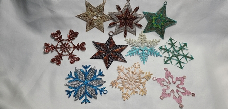 Retro Snowflakes by Beverly Johnston