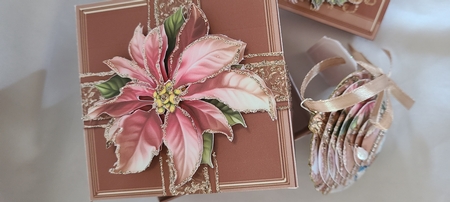 Rose Gold 3D Bauble Christmas Church Scene Kit.5 by Beverly Johnston