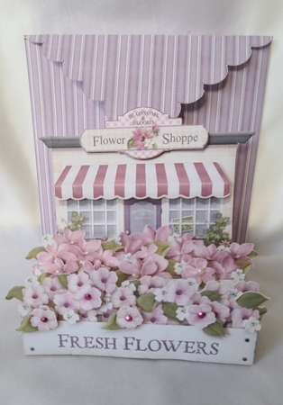 Flower Shoppe 3D Decoupage Stepper Card Kit with Envelope by Beverly Johnston