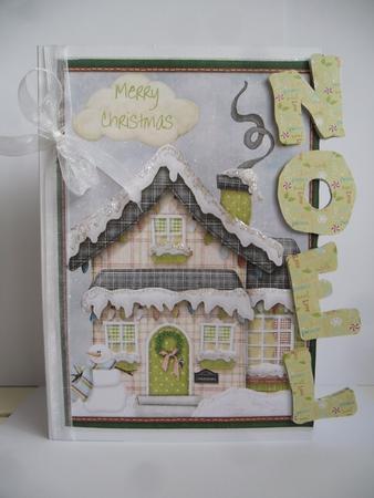 Noel Word Decoupage Christmas Topper by Beverly Smith