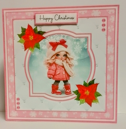 A Little Christmas Girl 8x8 Quick Card #6 by BILLYBOB M 