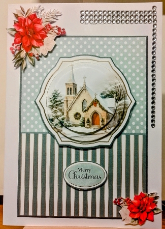 5x7 Winter Church Scene 7 Circle Pyramage Design by BILLYBOB M 