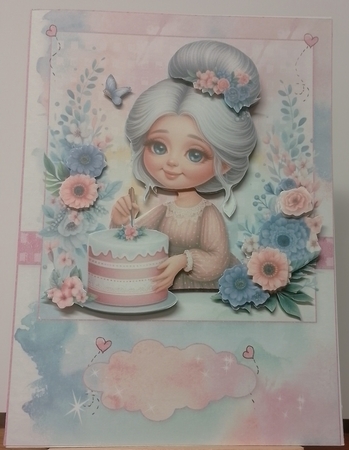 Grans Best Birthday Cake A5 Topper and Decoupage by BILLYBOB M 