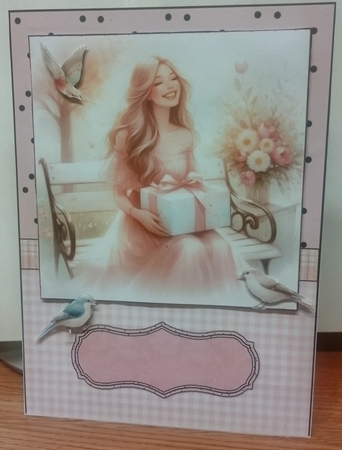 Birthday Present Card Front, Topper and Decoupage by BILLYBOB M 