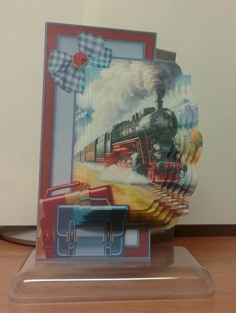 Train Trip - 5x7 Offset Front Card Mini Kit by BILLYBOB M 