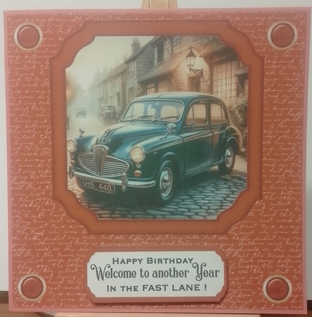 Retro car card front 1 by BILLYBOB M 