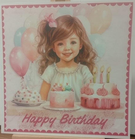 Card Topper - Birthday Girl by BILLYBOB M 