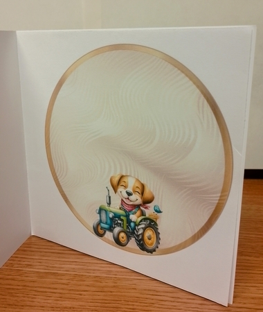 Mans Best Friend 1 - 6x6 inch card front with decoupage   by BILLYBOB M 