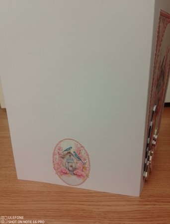 Pretty Birdhouse 1 - 7x5 inch card front with decoupage   by BILLYBOB M 
