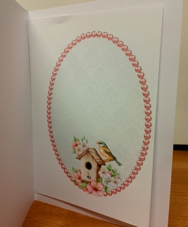 Pretty Birdhouse 2 - 7x5 inch card front with decoupage   by BILLYBOB M 