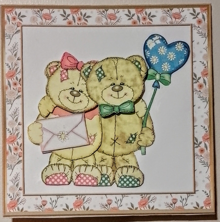Vintage floral print pattern 12 x 8x8ins Frames kit by BILLYBOB M 