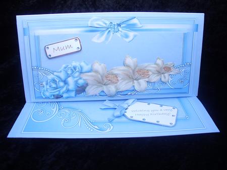 Dl Easel Blue Rose and Lilies Kit by Bim Templeman