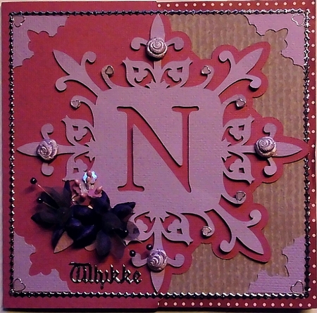 Ornate Monogram Card_gsd by Bodil Lundahl