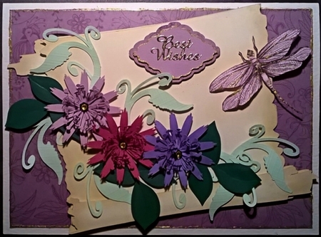 Scroll with flowers topper by Bodil Lundahl