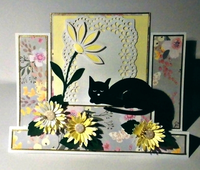 Platform Step Card with Cat by Bodil Lundahl