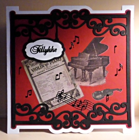 Wrought Iron Stand Up card with backing and inserts by Bodil Lundahl
