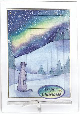 Silent Night Snowy Winter Scene Pyramid by Bodil Lundahl