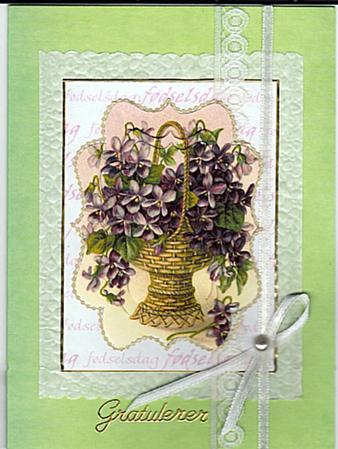 Vase of Lavender Flowers Fancy Bracket Tunnel Sheet by Bodil Lundahl