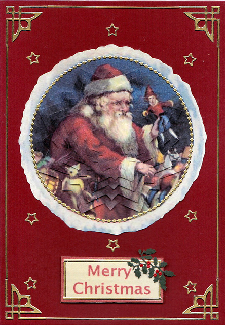 Vintage Santa Double Star Pyramid by Bodil Lundahl
