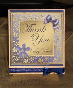 Floral Elegance Thank You Twisted Spiral Side Stacker by BreAnn McFarland