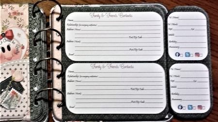 Ooh La La - I Love It! Organiser Friends & Family Contact Page by Brenda L Carmichael