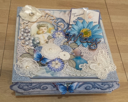 A Mothers Love  8X8 Ornate Keepsake Box, Popup Card, Bookmark & Hanging Heart Gift Kit by Brenda L Carmichael