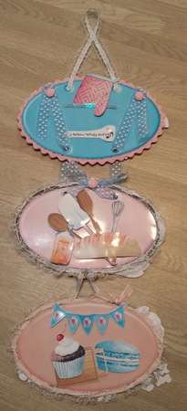 A Great Bake Off Hanging Oval Plaques Trio by Brenda L Carmichael