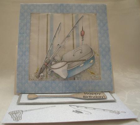 For the Fisherman - Shaker/picture Frame Card by Brenda Meade