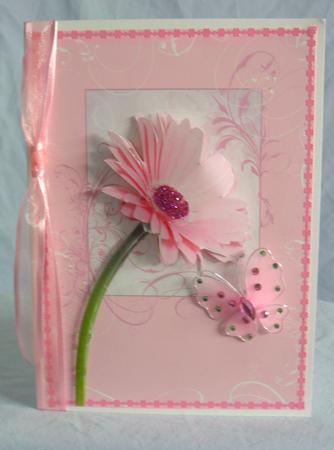 Pink Gerbera Swirl Step by Step by Brenda Needham